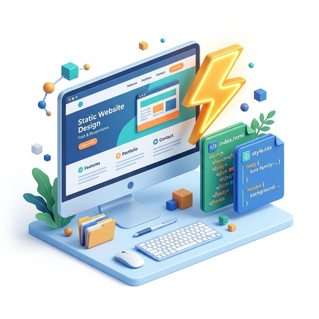 Static Website Design Mockup